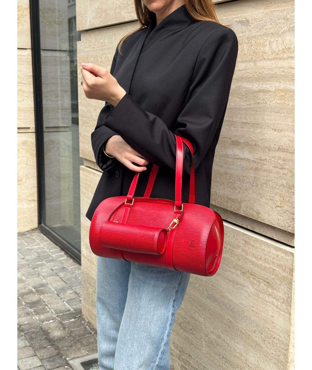 LOUIS VUITTON Красная сумка с короткими ручками, фото 7