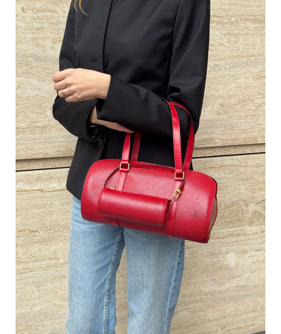 LOUIS VUITTON Красная сумка с короткими ручками, фото 7