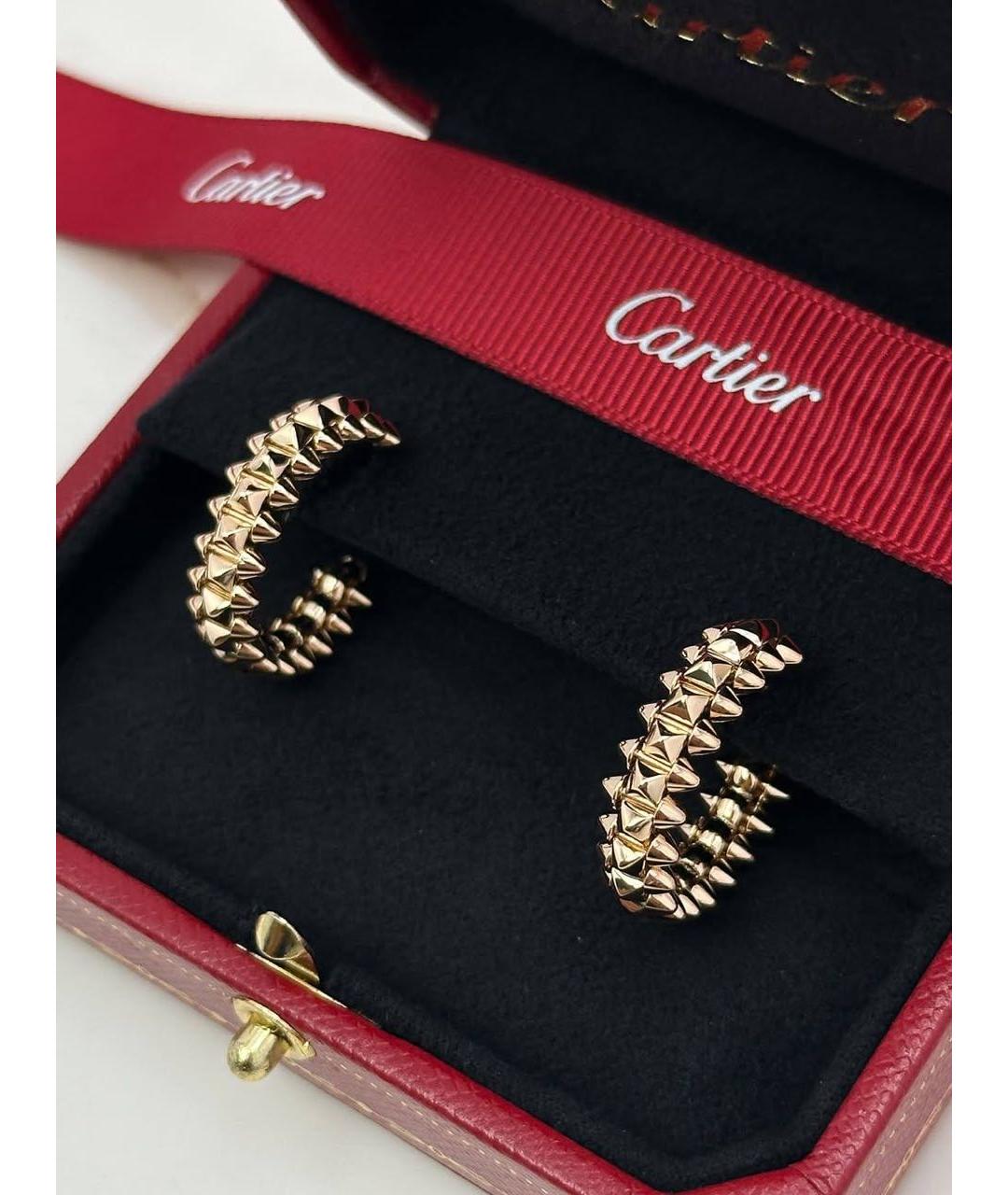 CARTIER Золотые серьги из розового золота, фото 4