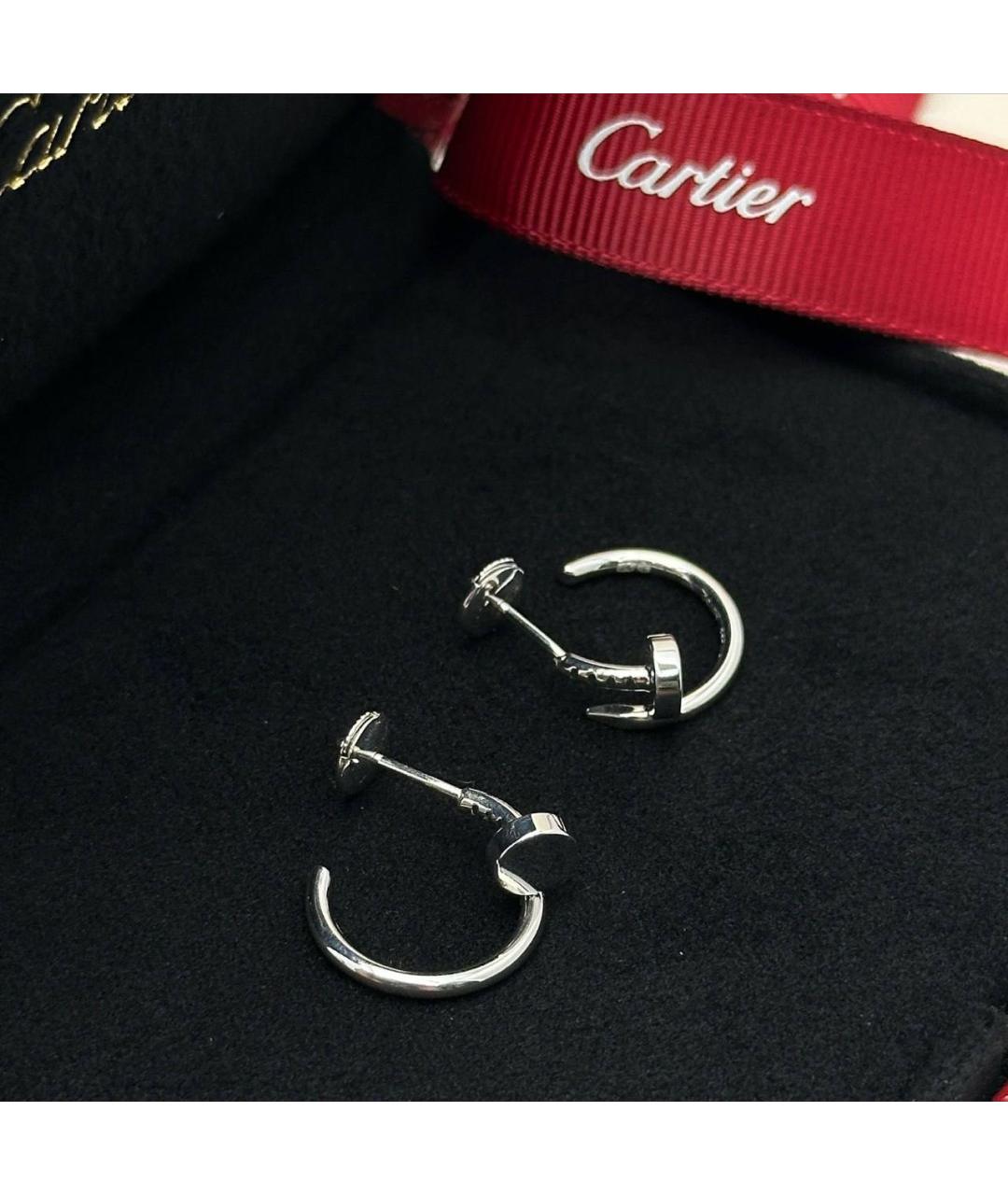 CARTIER Серебряные серьги из белого золота, фото 2