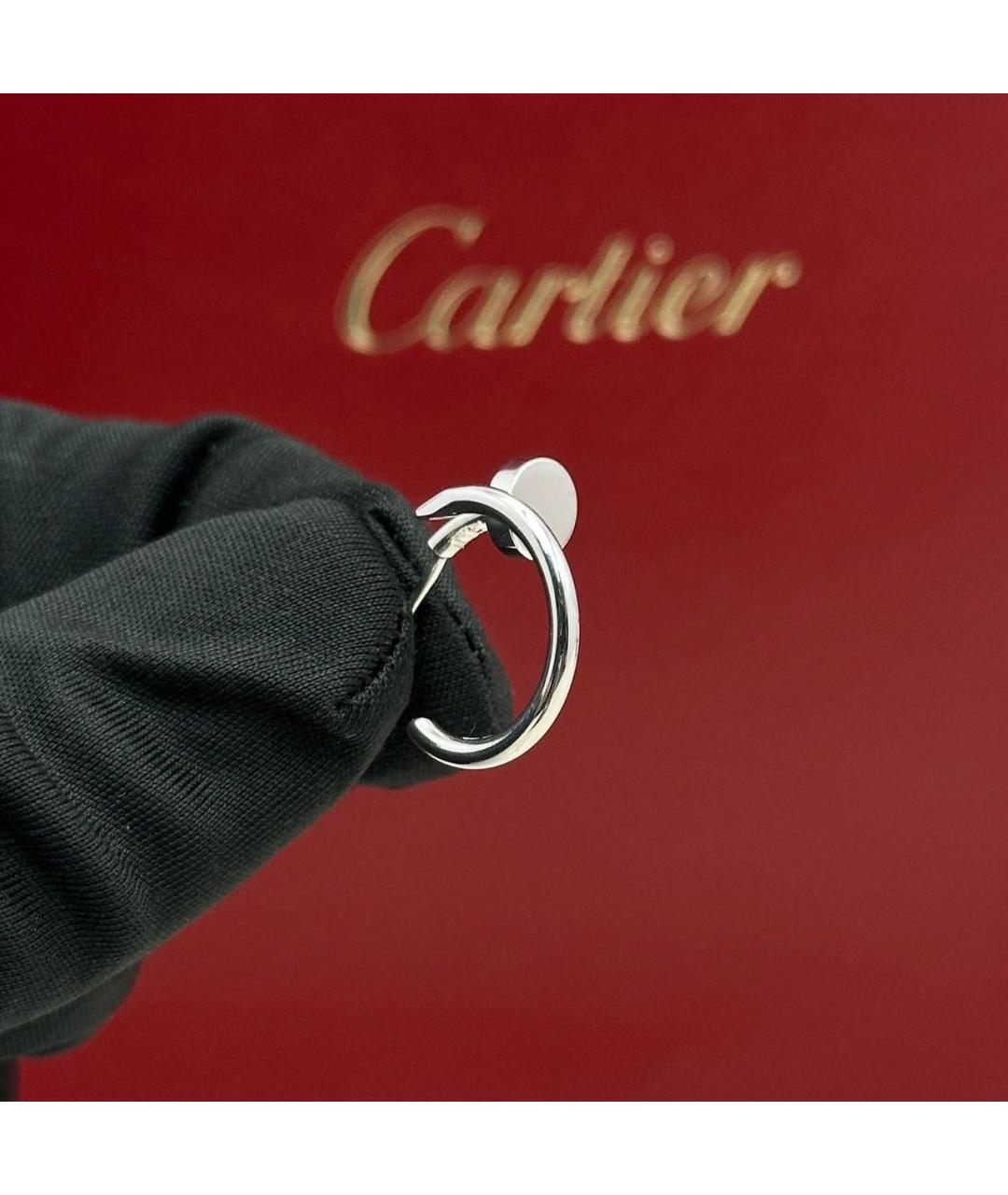 CARTIER Серебряные серьги из белого золота, фото 4