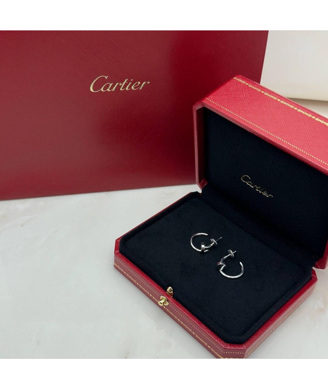 CARTIER Серебряные серьги из белого золота, фото 3