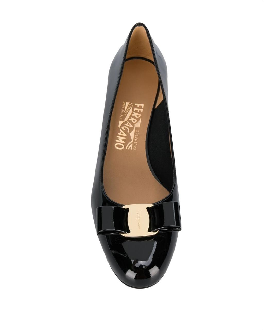 FERRAGAMO Черные кожаные туфли, фото 4