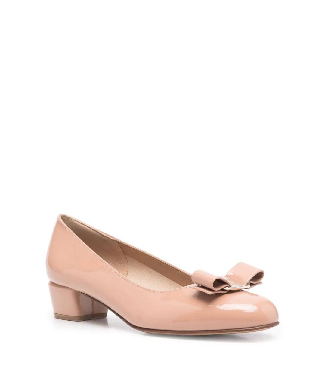 FERRAGAMO Розовые туфли из лакированной кожи, фото 2