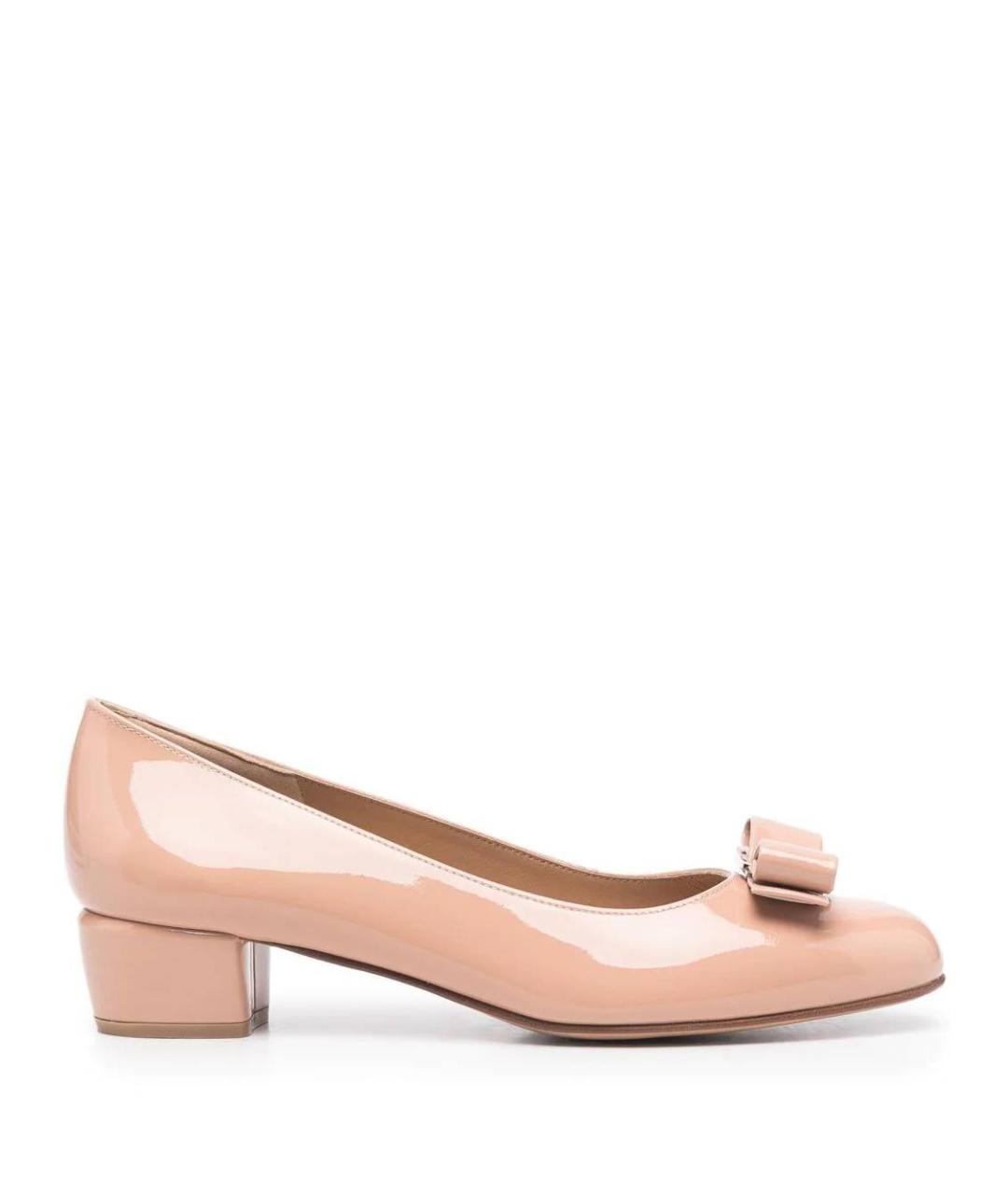 FERRAGAMO Розовые туфли из лакированной кожи, фото 1