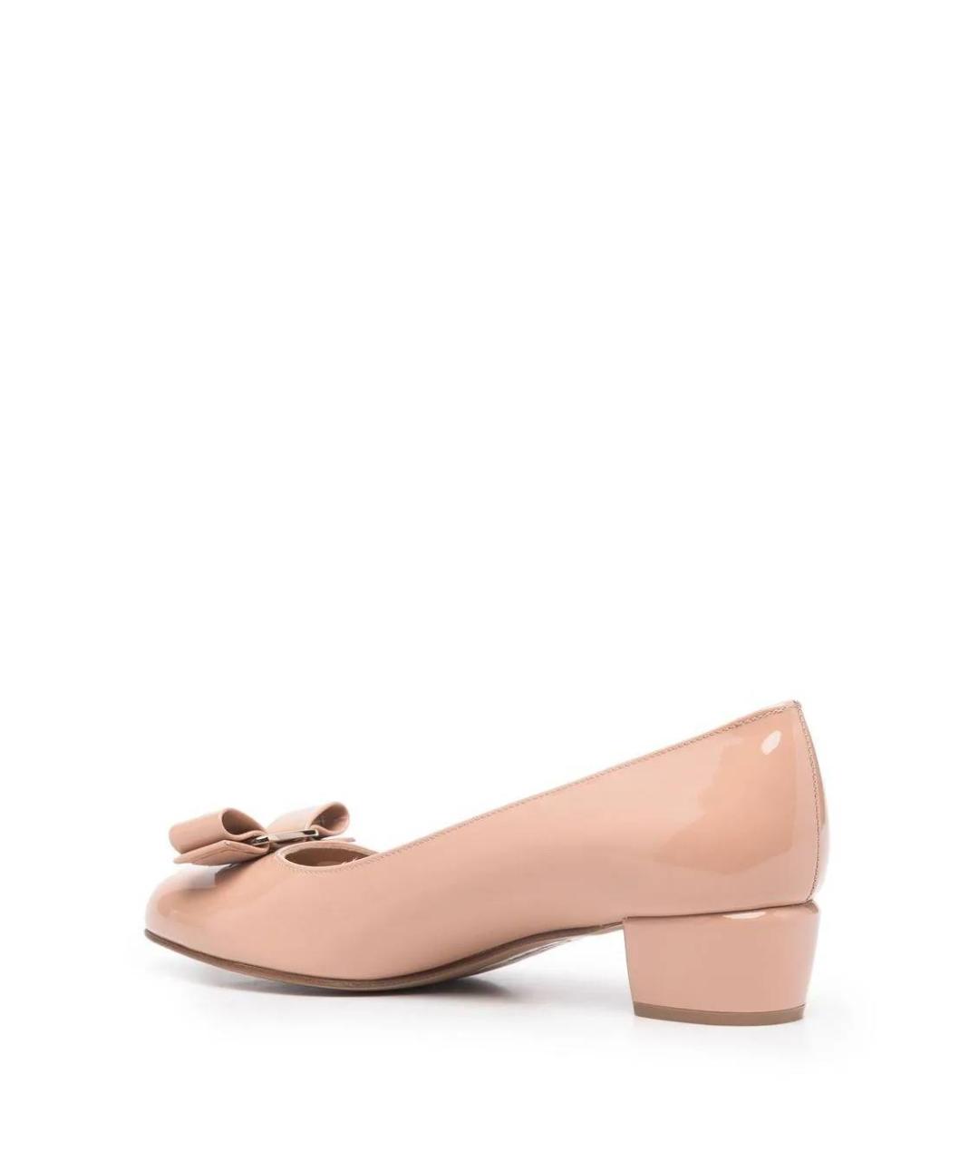 FERRAGAMO Розовые туфли из лакированной кожи, фото 3