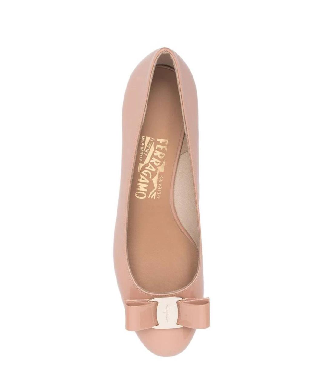 FERRAGAMO Розовые туфли из лакированной кожи, фото 4