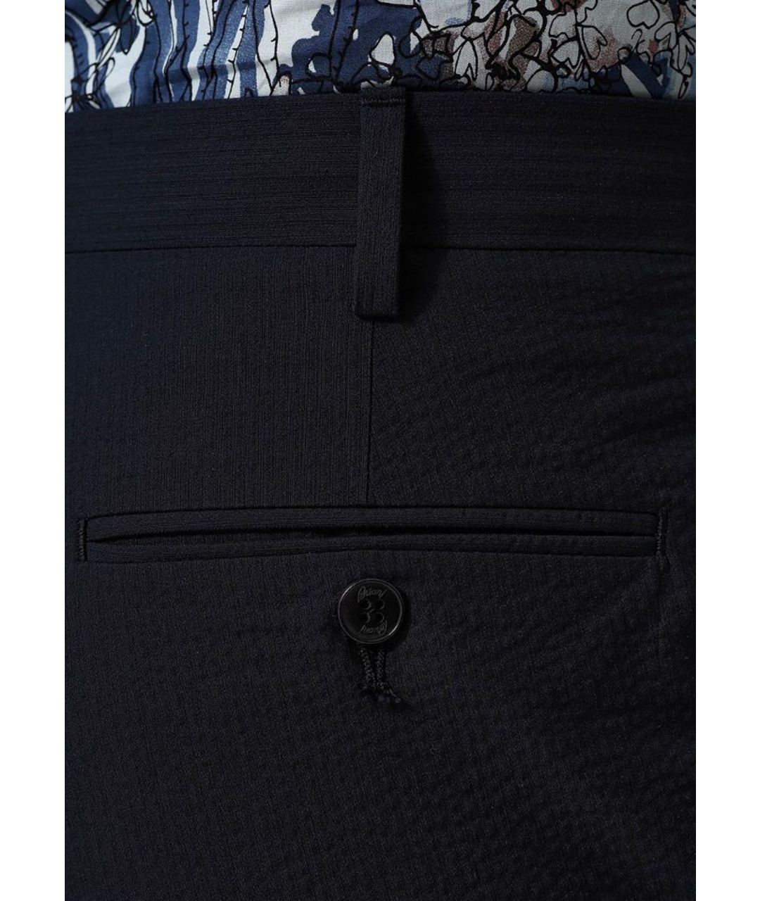 BRIONI Темно-синие хлопко-эластановые шорты, фото 5