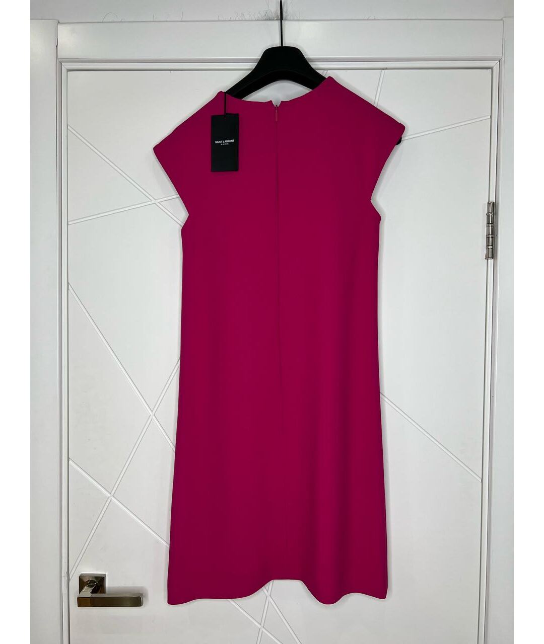 SAINT LAURENT Фуксия повседневное платье, фото 4