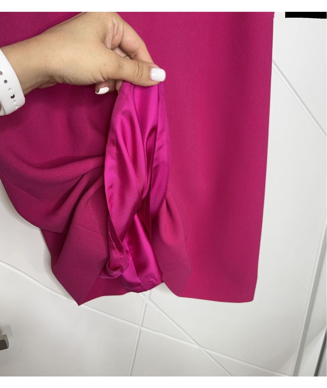 SAINT LAURENT Фуксия повседневное платье, фото 7