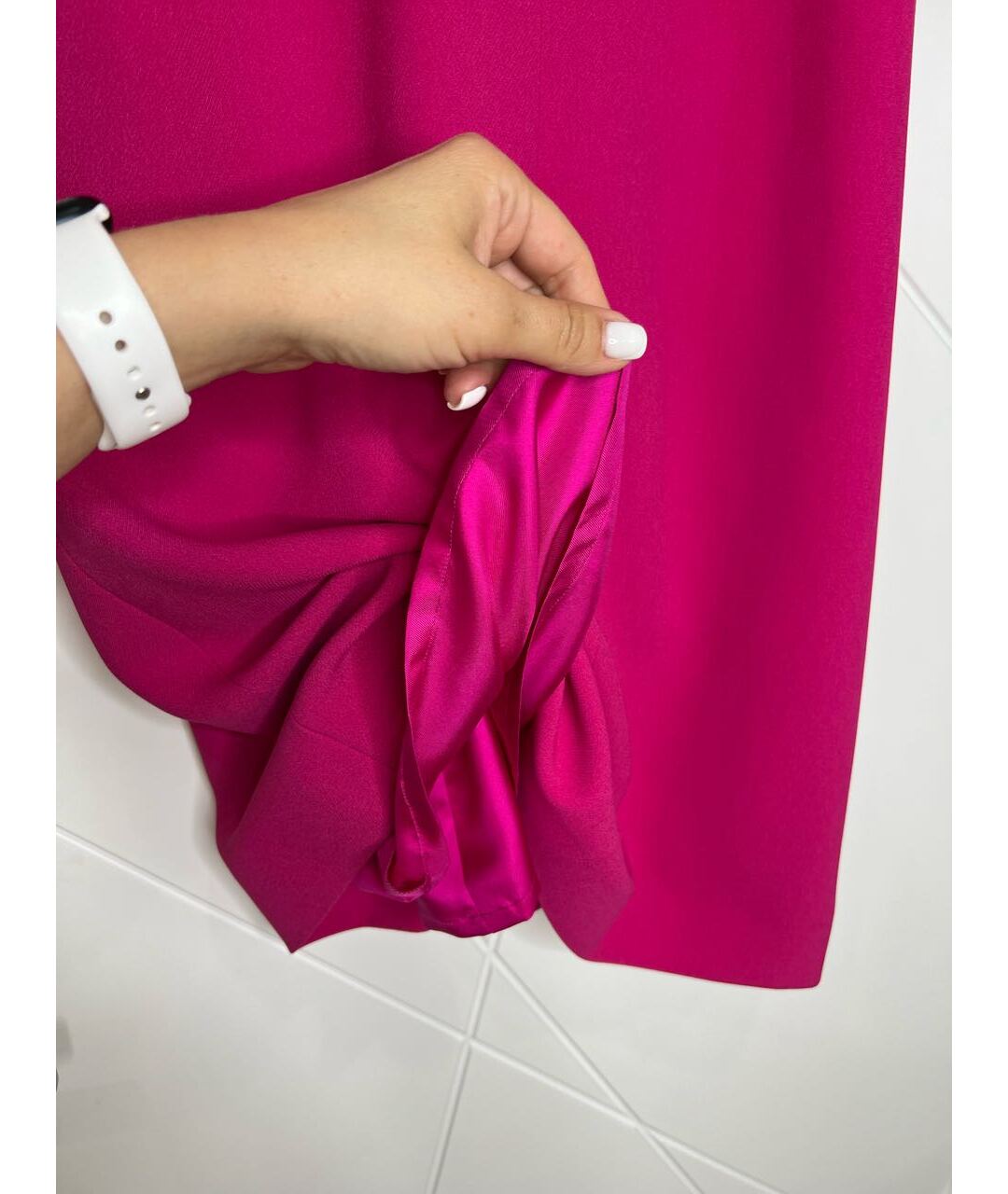 SAINT LAURENT Фуксия повседневное платье, фото 8
