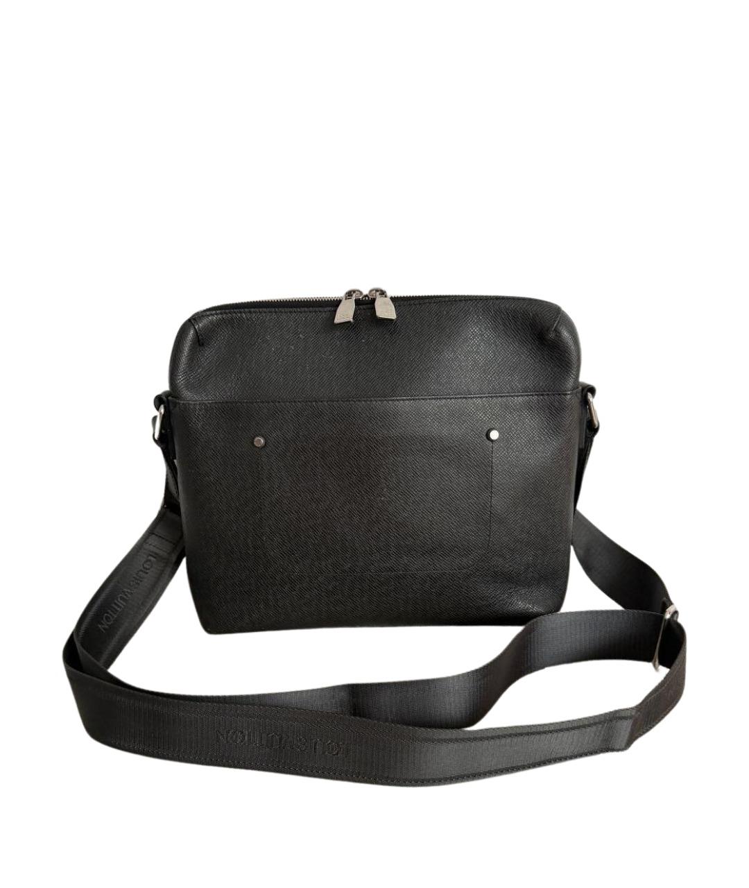 LOUIS VUITTON Черная кожаная сумка на плечо, фото 1