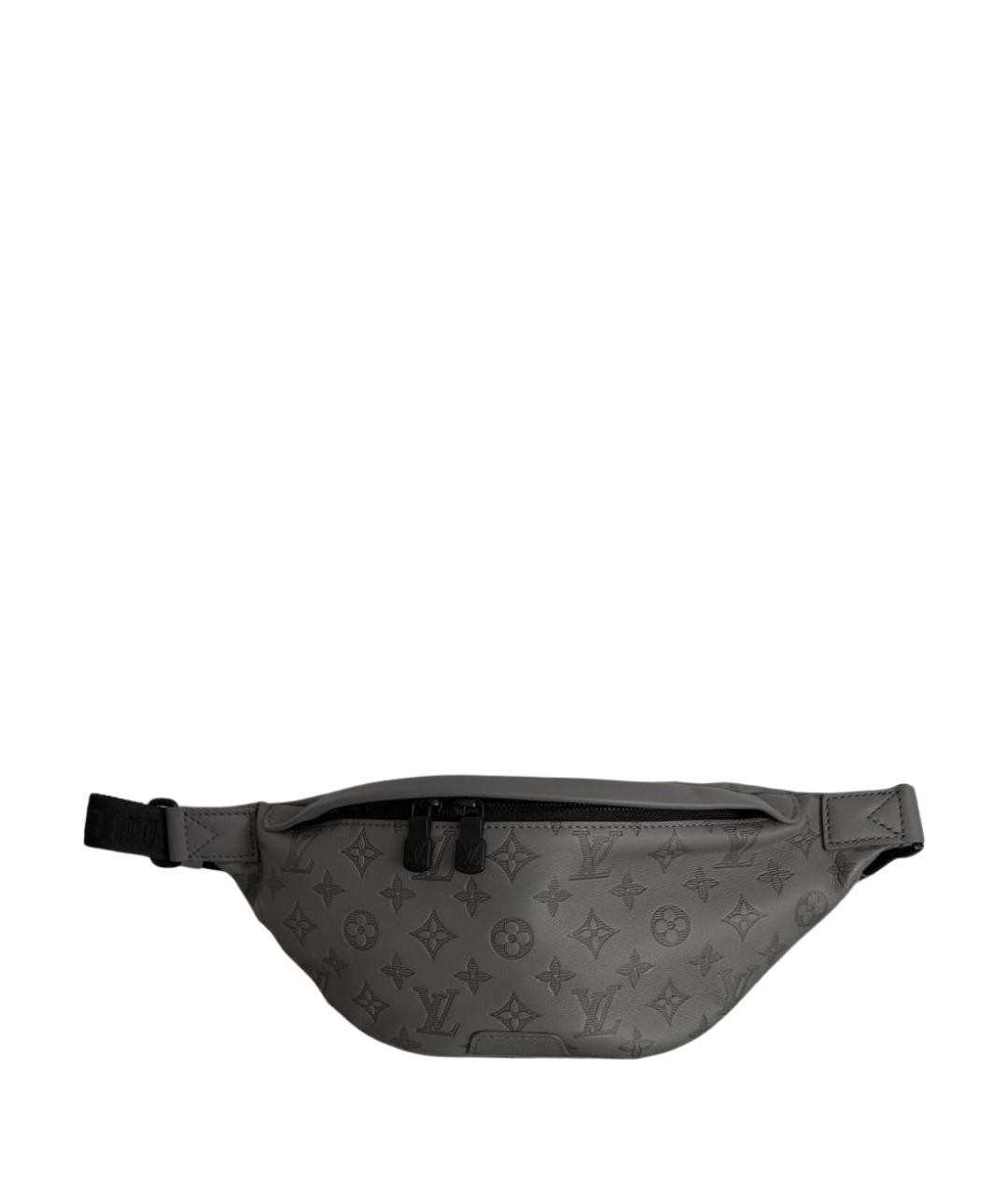 LOUIS VUITTON Серая кожаная поясная сумка, фото 1