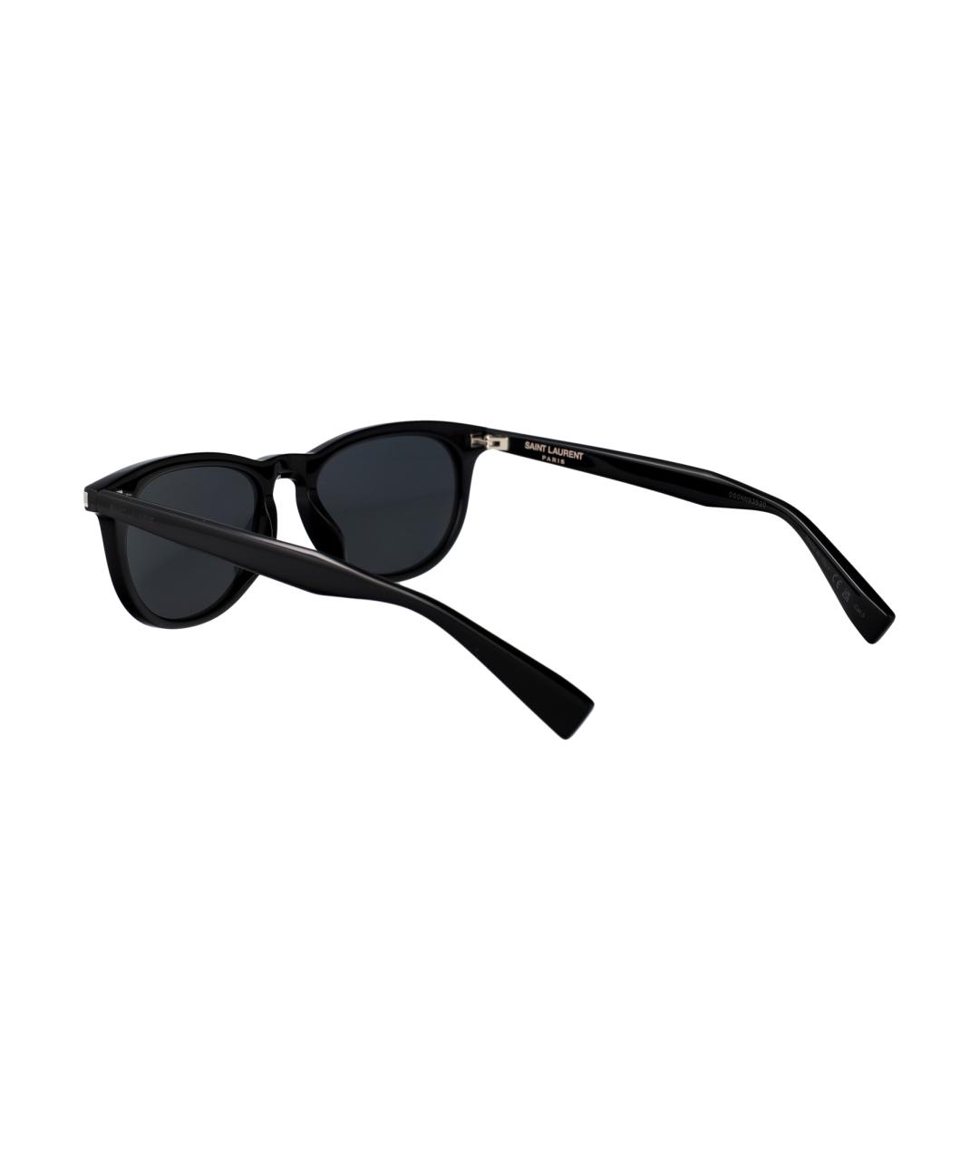 SAINT LAURENT Черные пластиковые солнцезащитные очки, фото 4