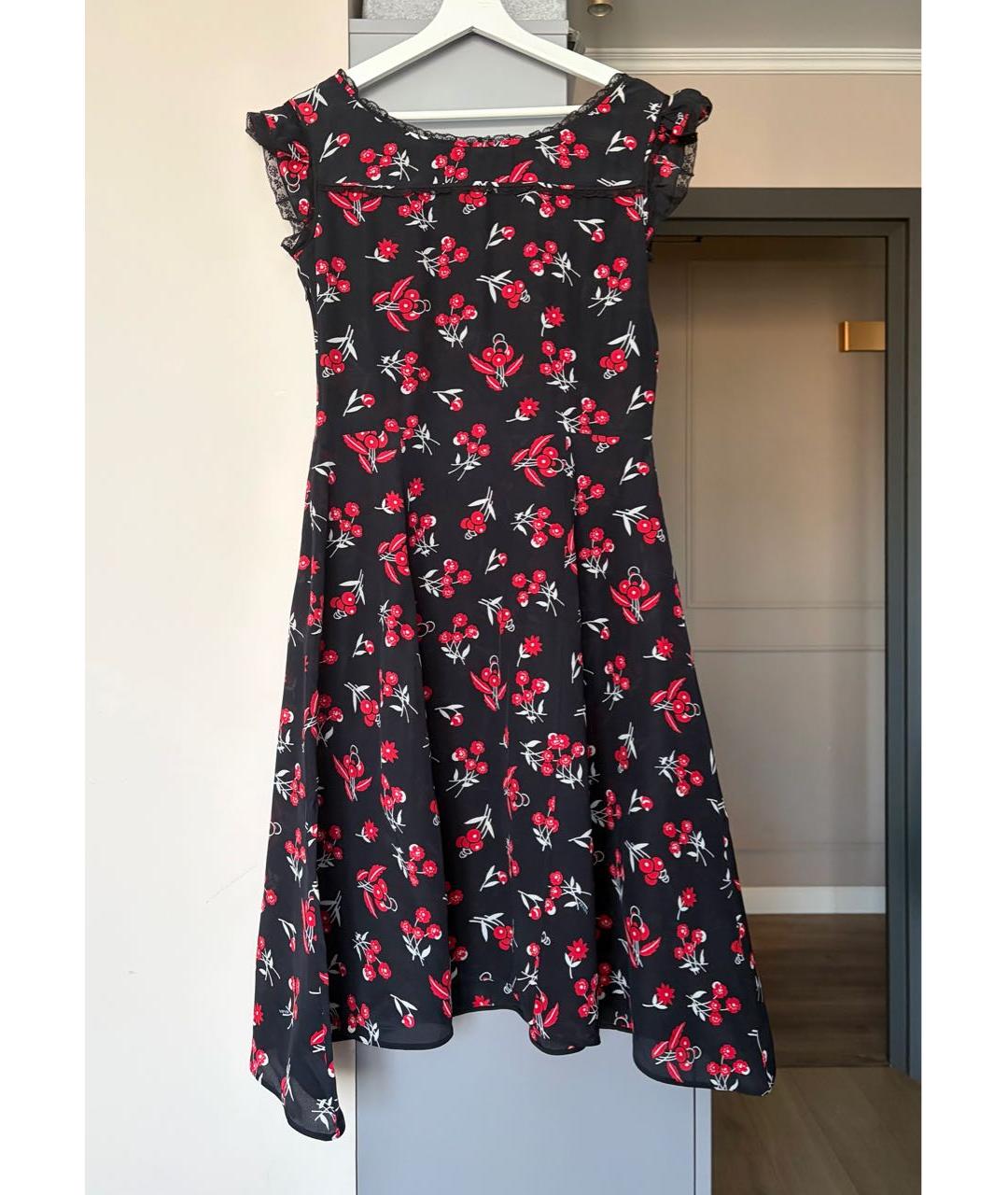 PRADA Черное шелковое повседневное платье, фото 3