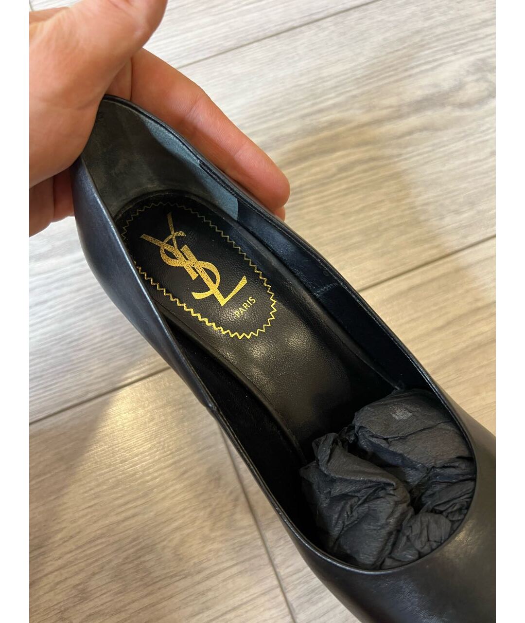 SAINT LAURENT Черные кожаные туфли, фото 7
