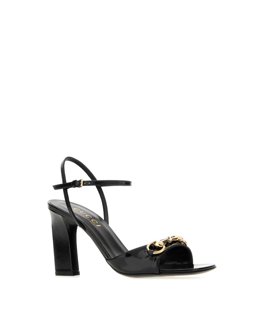 GUCCI Черные кожаные босоножки, фото 2