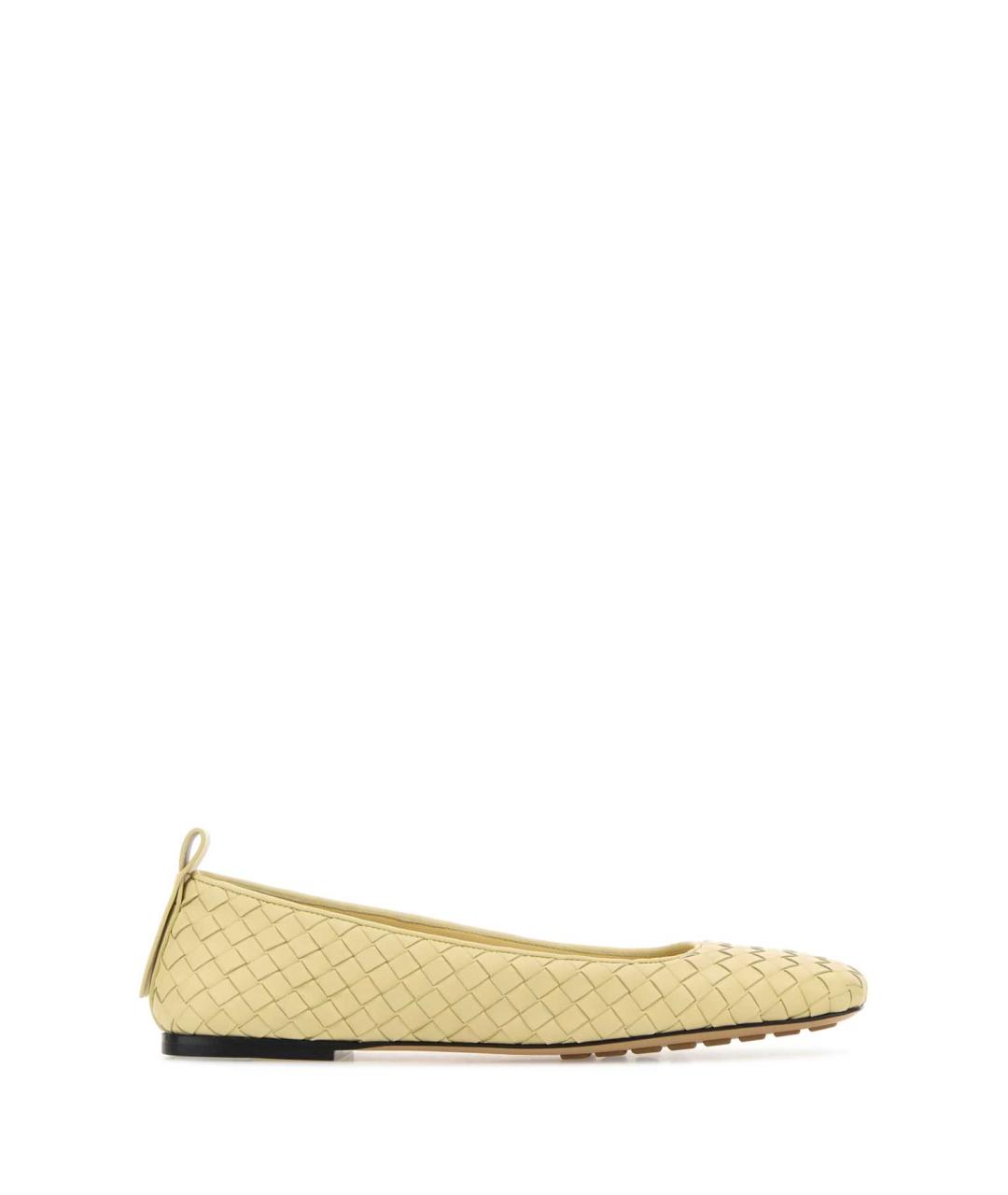 BOTTEGA VENETA Желтые кожаные балетки, фото 1