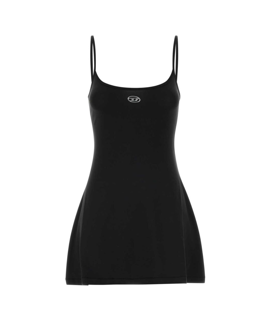 DIESEL Черное хлопковое повседневное платье, фото 1
