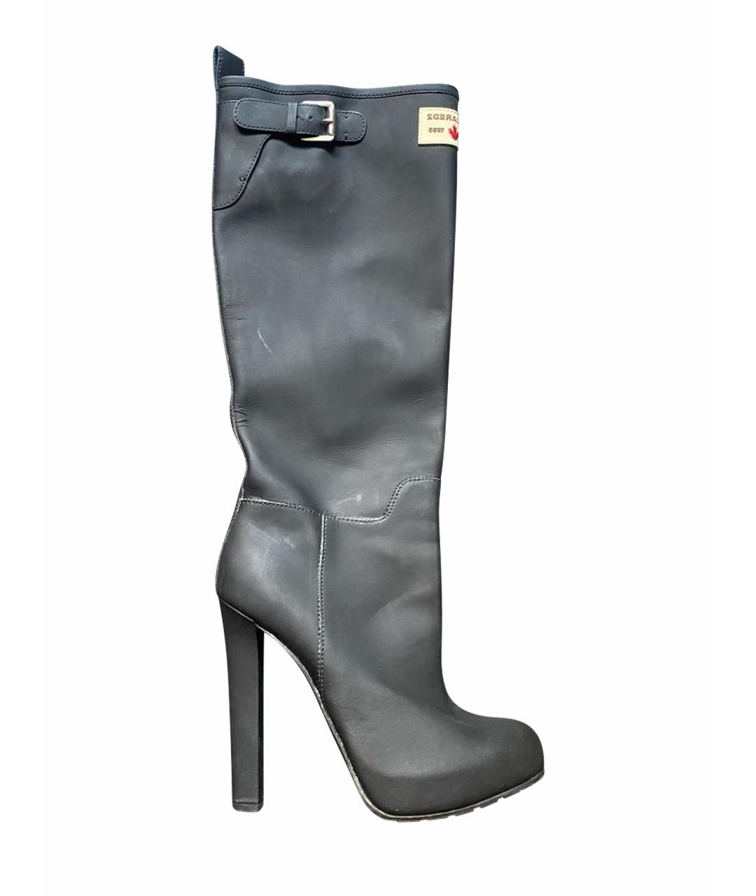 DSQUARED2 Черные резиновые сапоги, фото 1