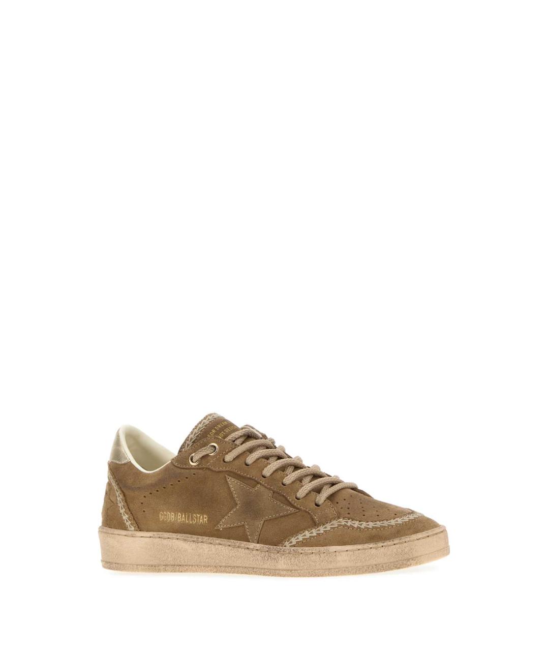 GOLDEN GOOSE Коричневые замшевые кеды, фото 2