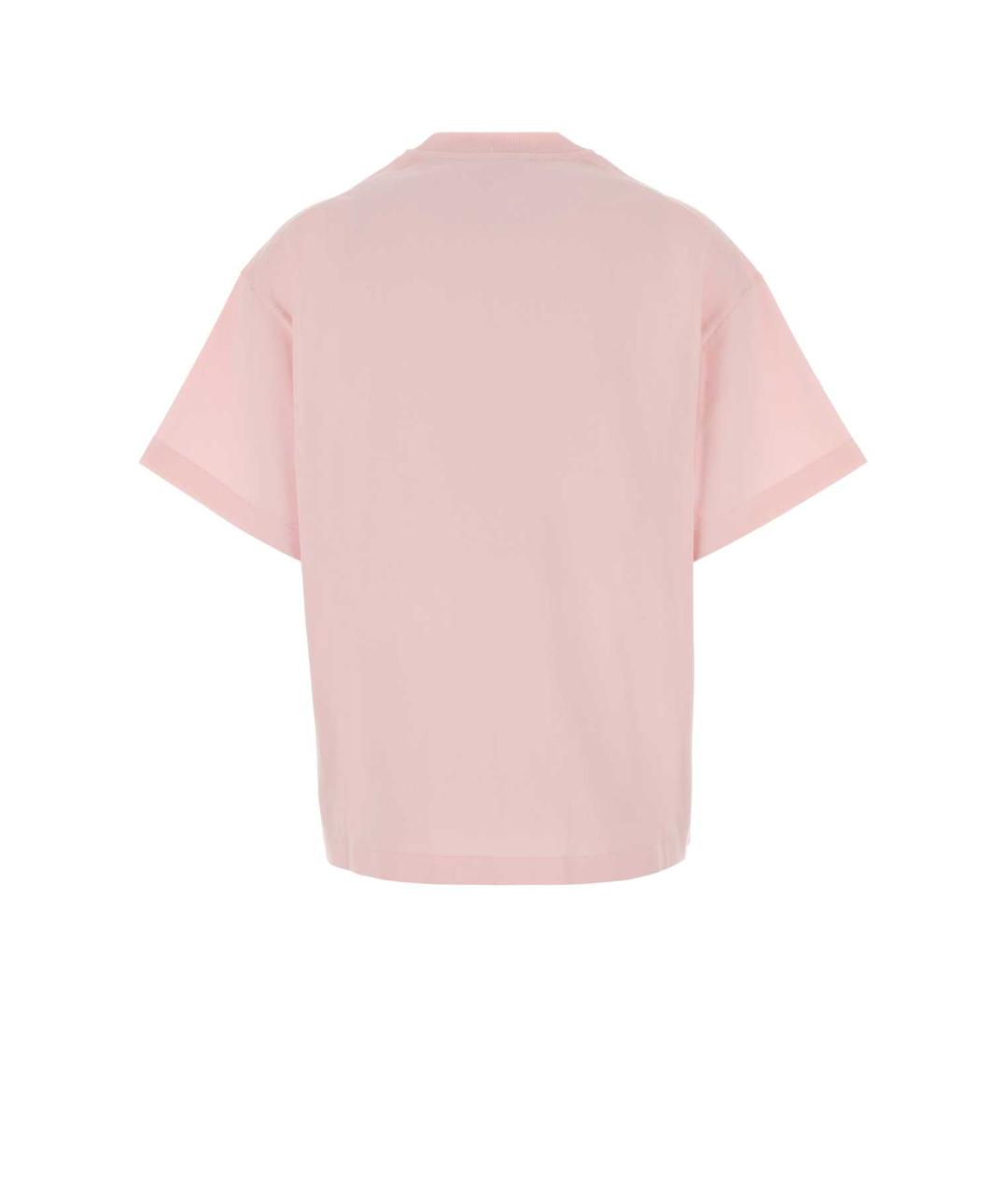 JIL SANDER Розовая хлопковая футболка, фото 2