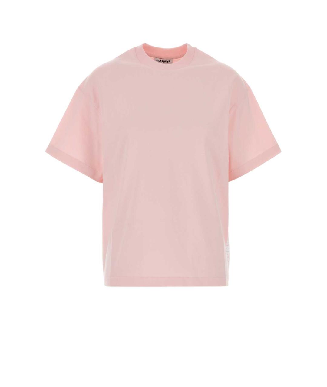 JIL SANDER Розовая хлопковая футболка, фото 3