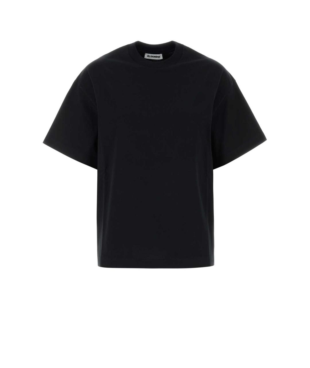 JIL SANDER Черная хлопковая футболка, фото 1