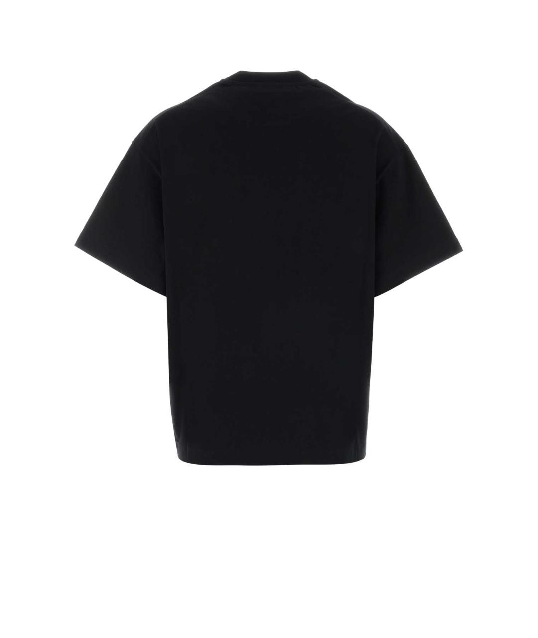 JIL SANDER Черная хлопковая футболка, фото 2