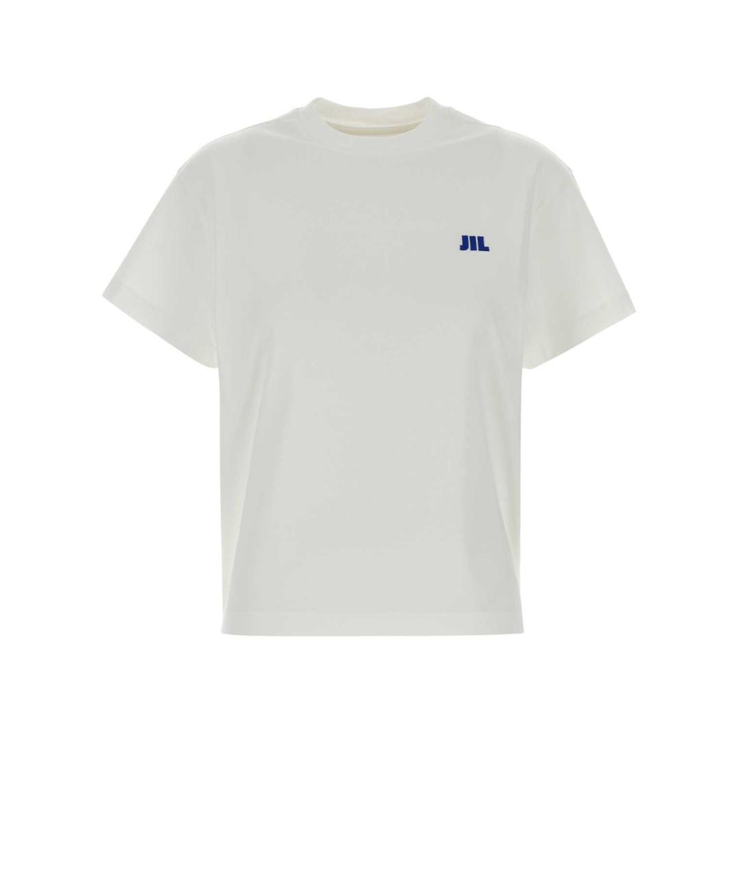 JIL SANDER Белая хлопковая футболка, фото 1
