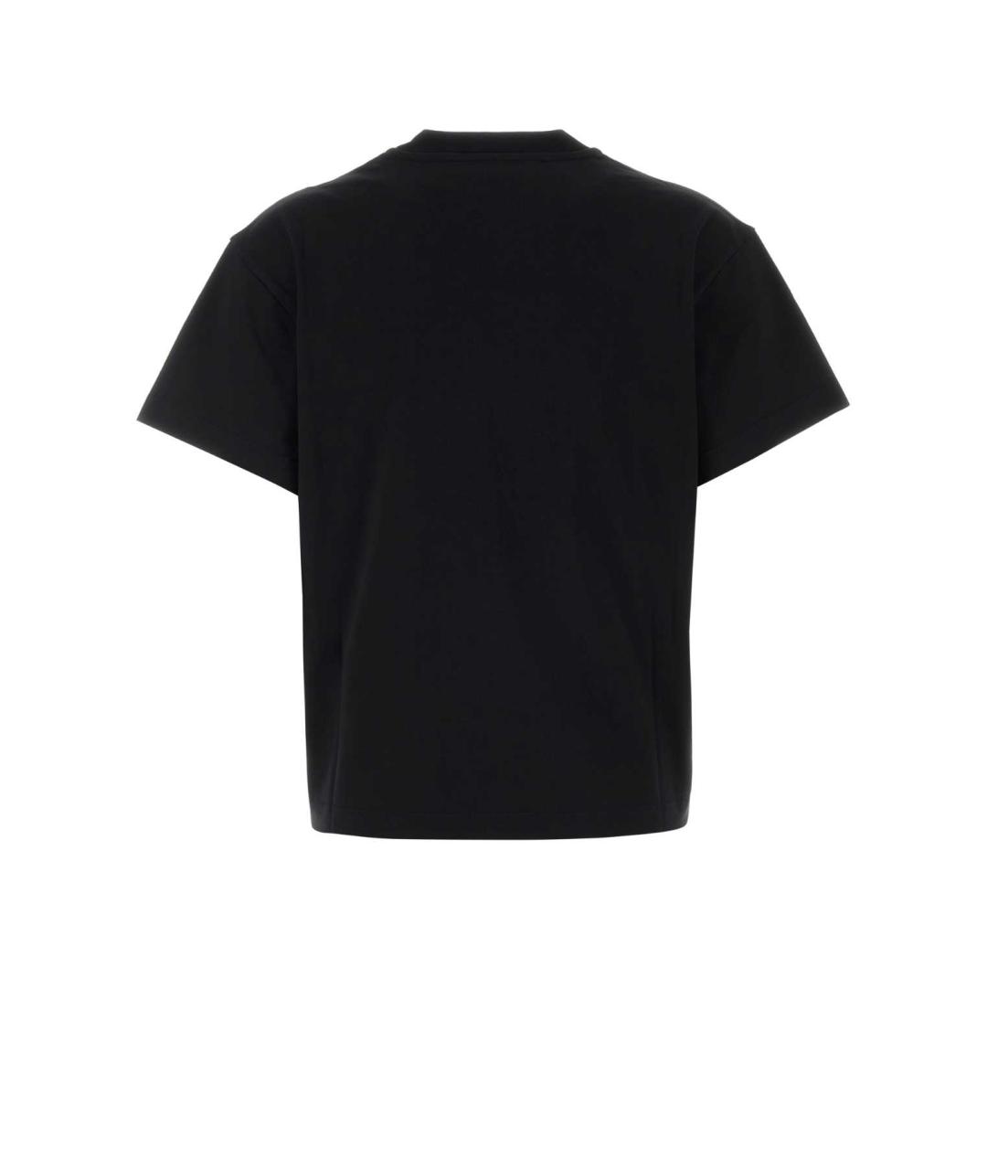 JIL SANDER Черная хлопковая футболка, фото 2