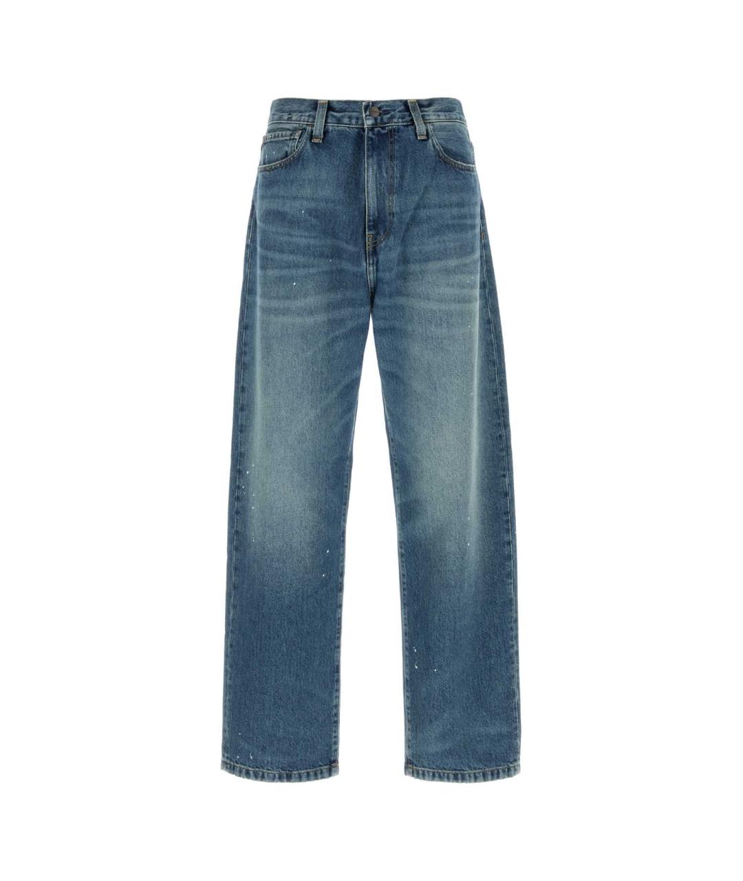 CARHARTT WIP Синие хлопковые прямые джинсы, фото 1
