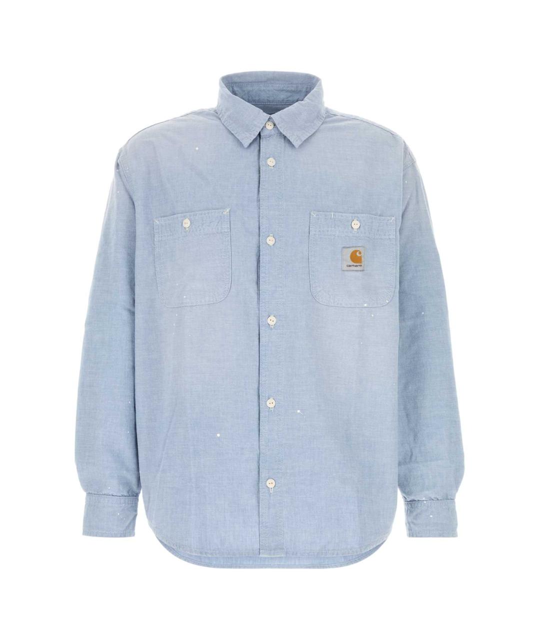 CARHARTT WIP Голубая хлопковая кэжуал рубашка, фото 1