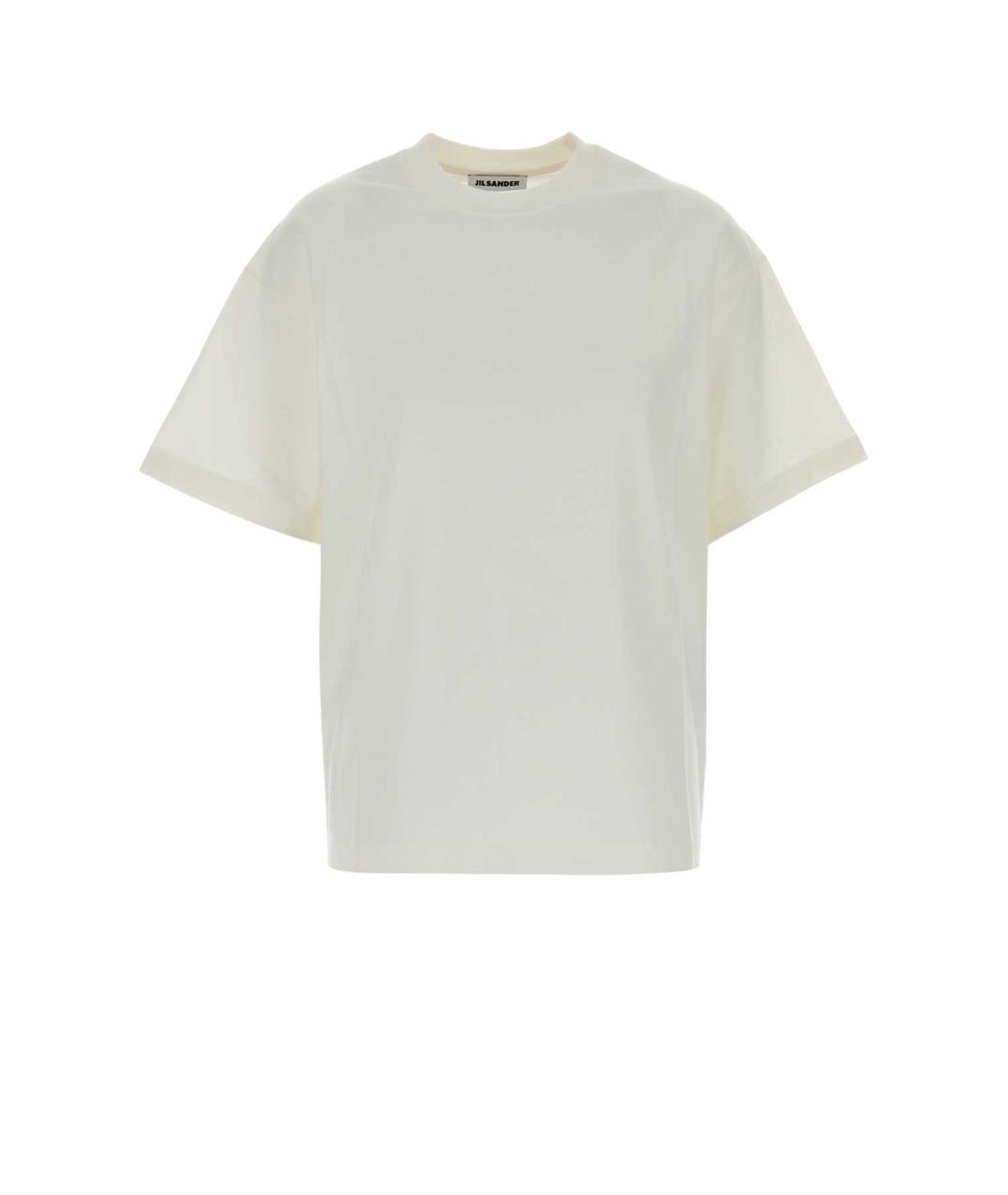 JIL SANDER Белая хлопковая футболка, фото 1