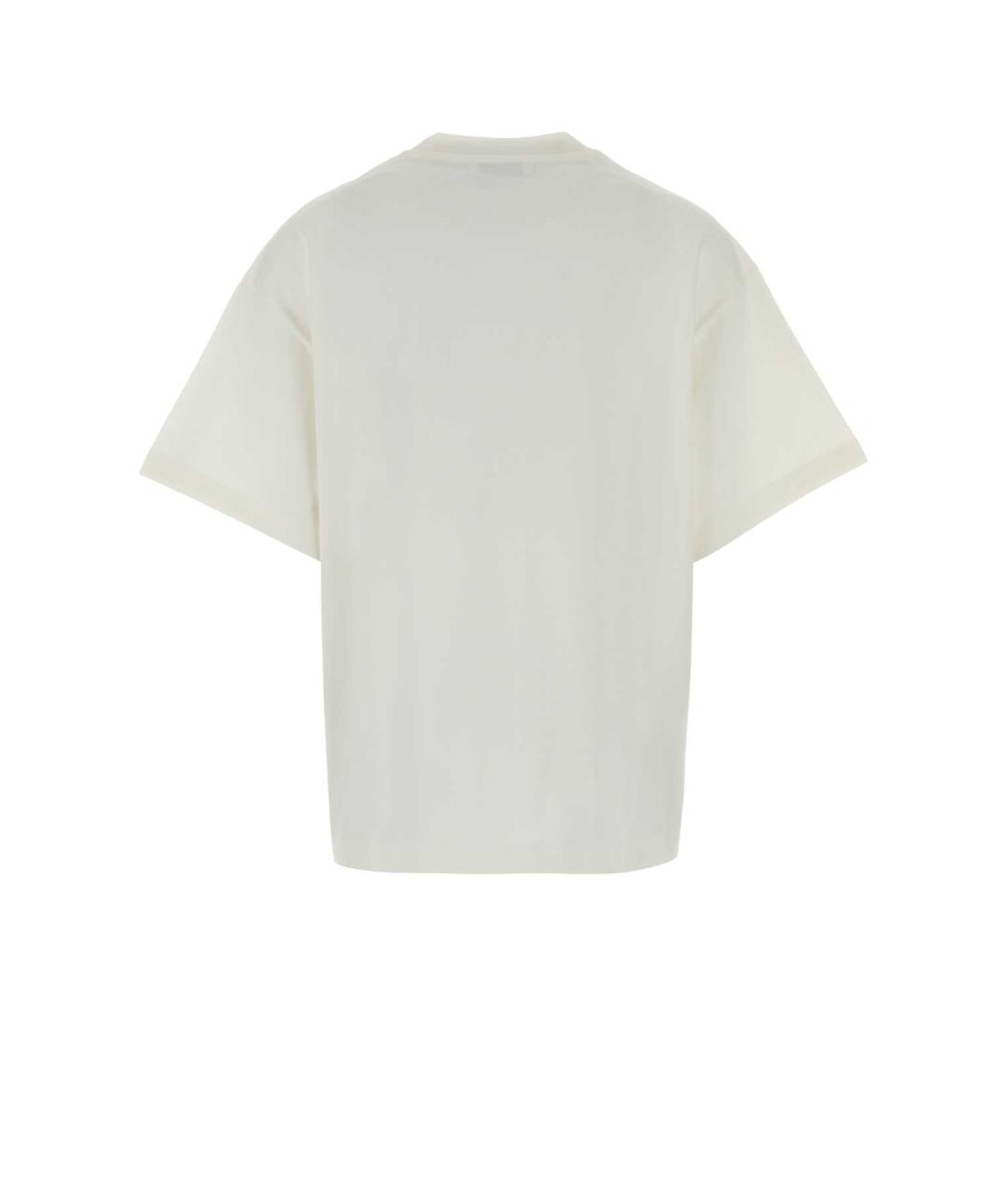 JIL SANDER Белая хлопковая футболка, фото 2