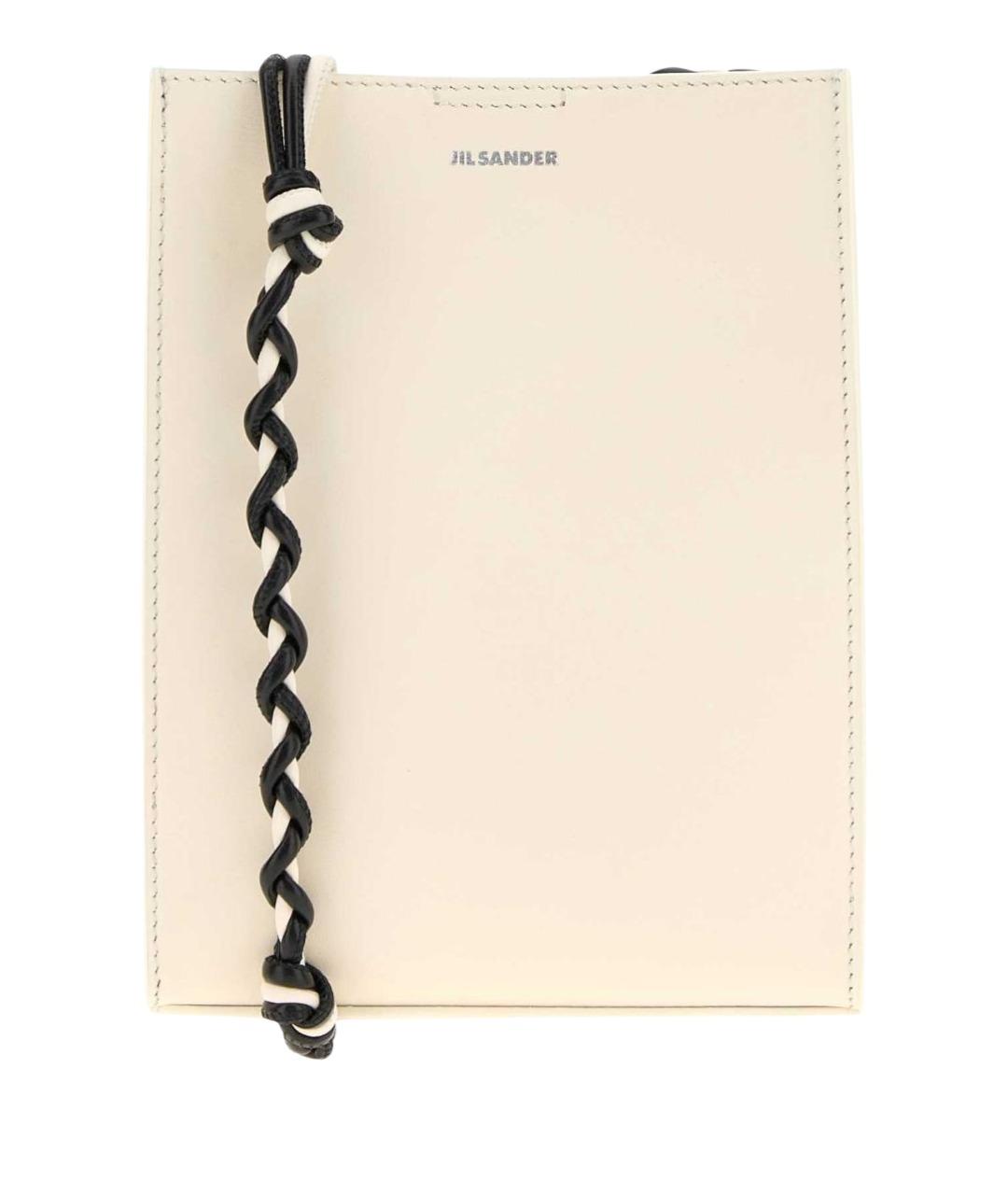 JIL SANDER Белая кожаная сумка через плечо, фото 1
