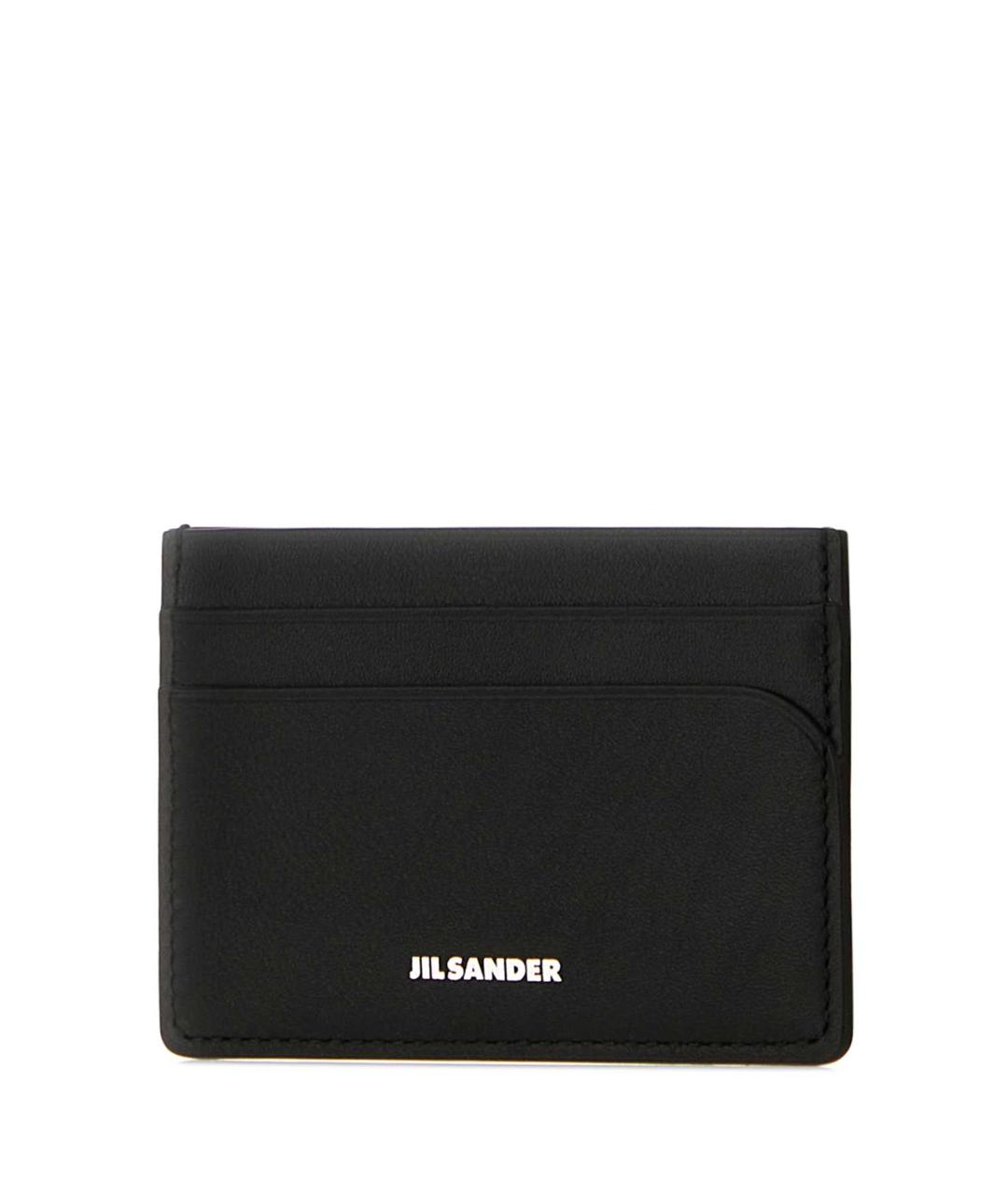 JIL SANDER Черный кожаный кардхолдер, фото 2