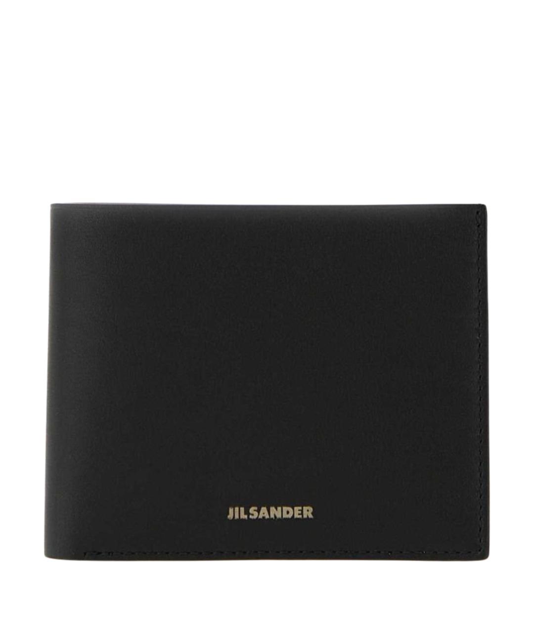 JIL SANDER Черный кожаный кошелек, фото 1