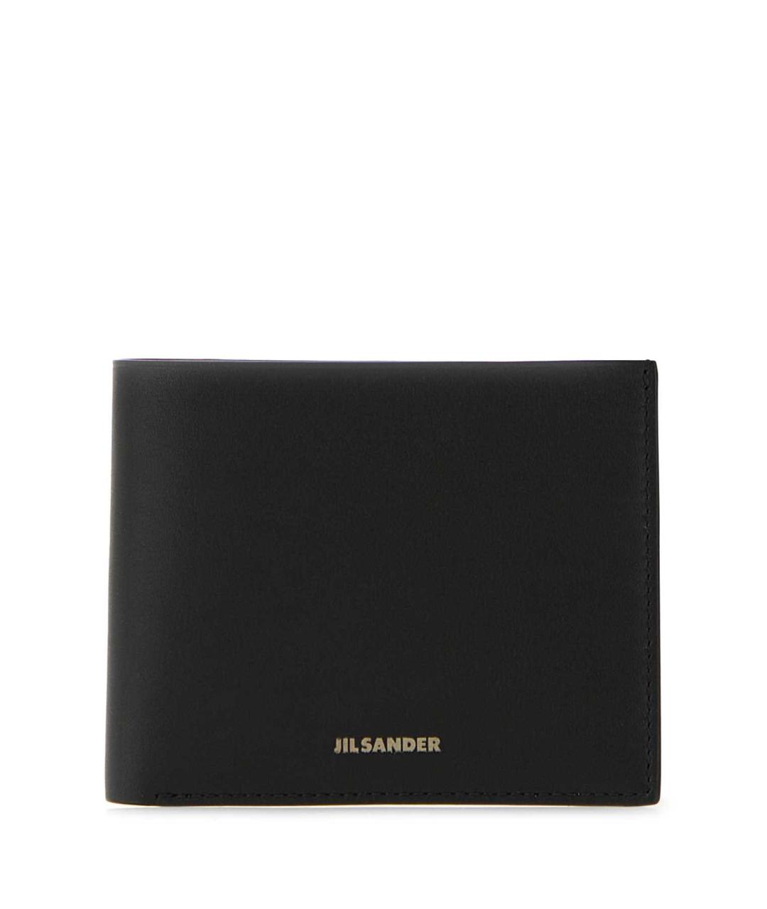 JIL SANDER Черный кожаный кошелек, фото 3