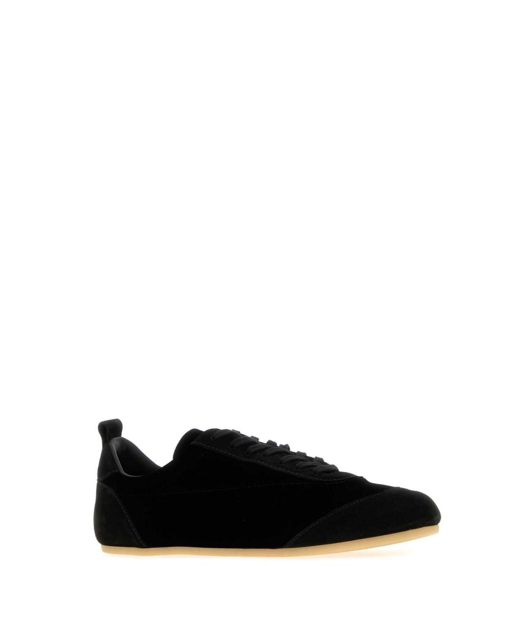 JIL SANDER Черные кожаные кроссовки, фото 2