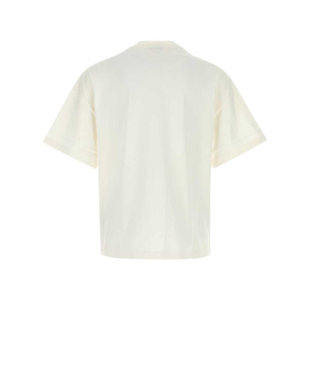 JIL SANDER Белая хлопковая футболка, фото 2