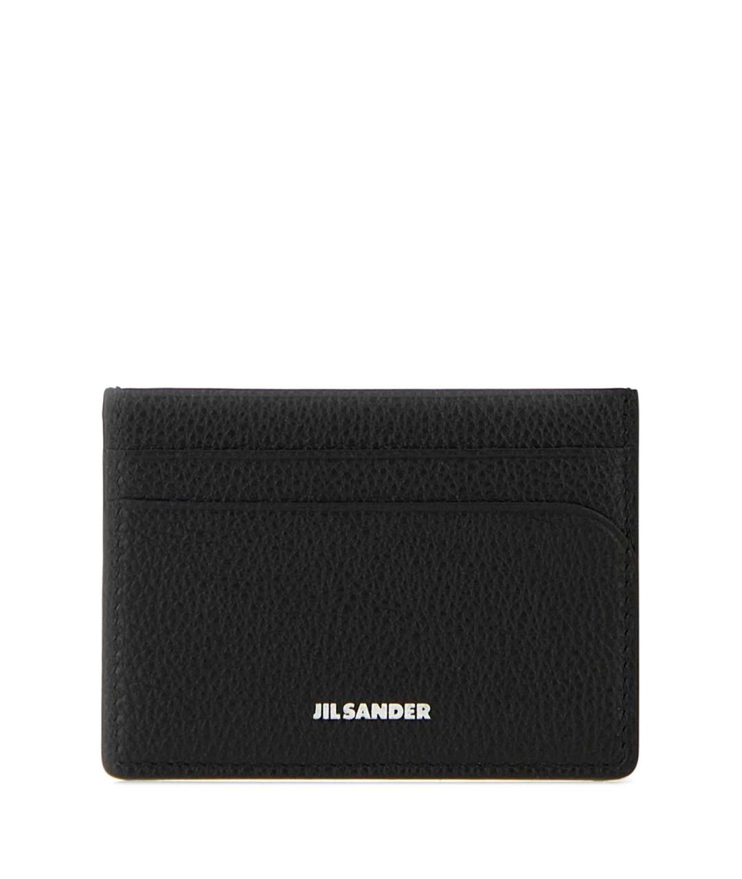 JIL SANDER Черный кожаный кардхолдер, фото 3