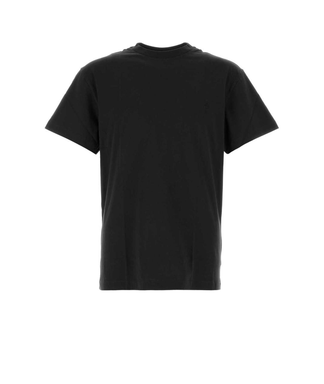 JIL SANDER Черная хлопковая футболка, фото 1