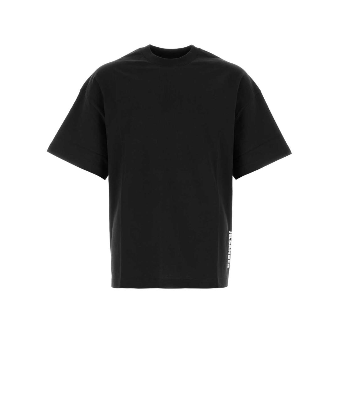 JIL SANDER Черная хлопковая футболка, фото 1