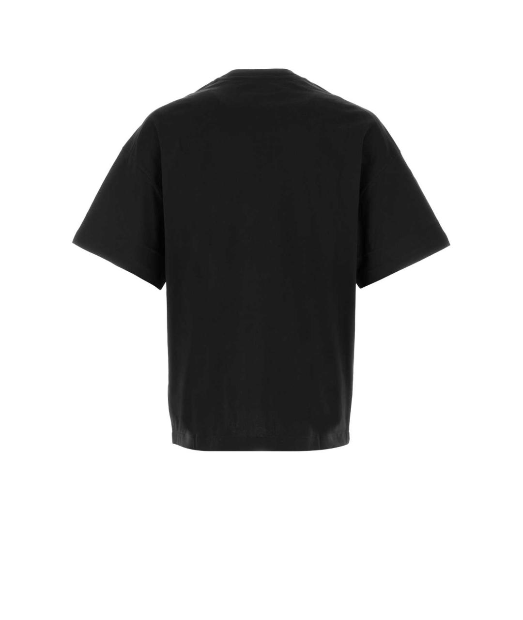 JIL SANDER Черная хлопковая футболка, фото 2