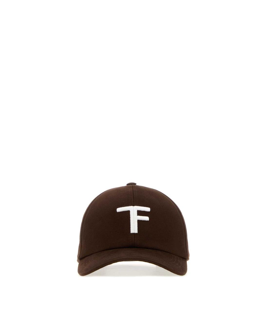 TOM FORD Коричневая хлопковая кепка/бейсболка, фото 1