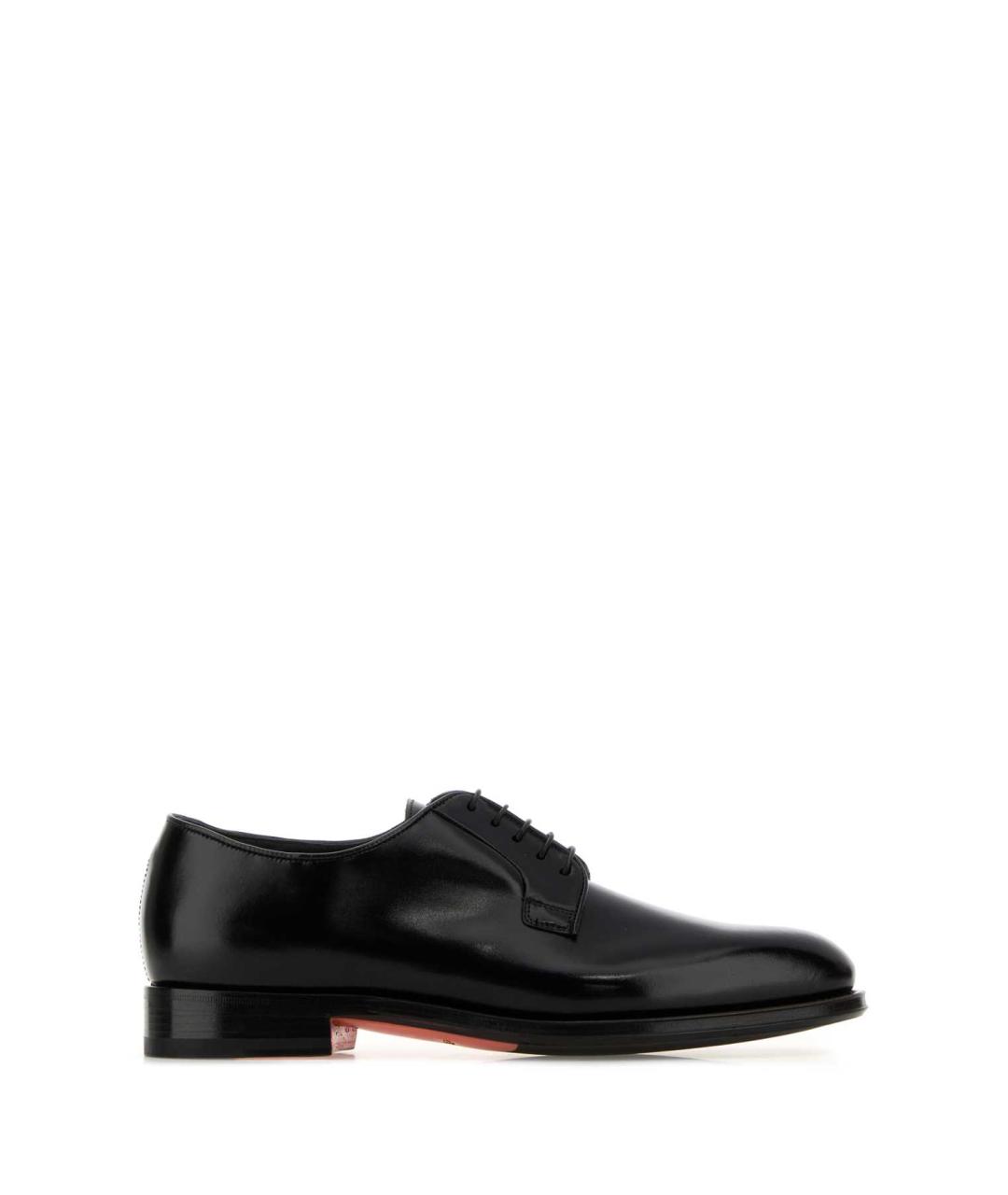 SANTONI Черные кожаные туфли, фото 1
