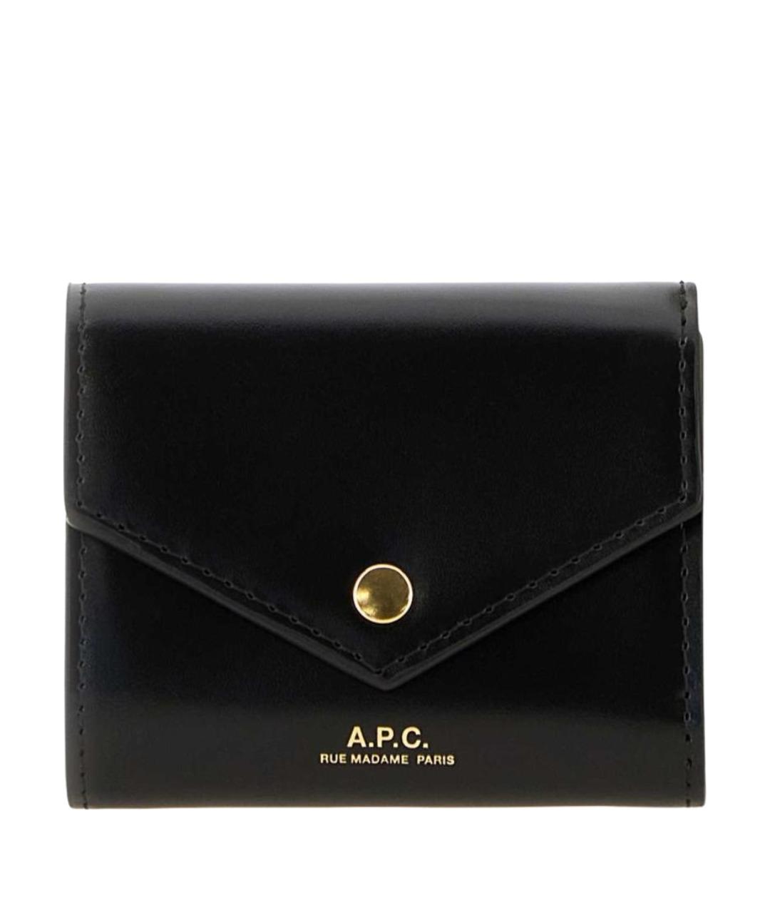 A.P.C. Черный кожаный кошелек, фото 1