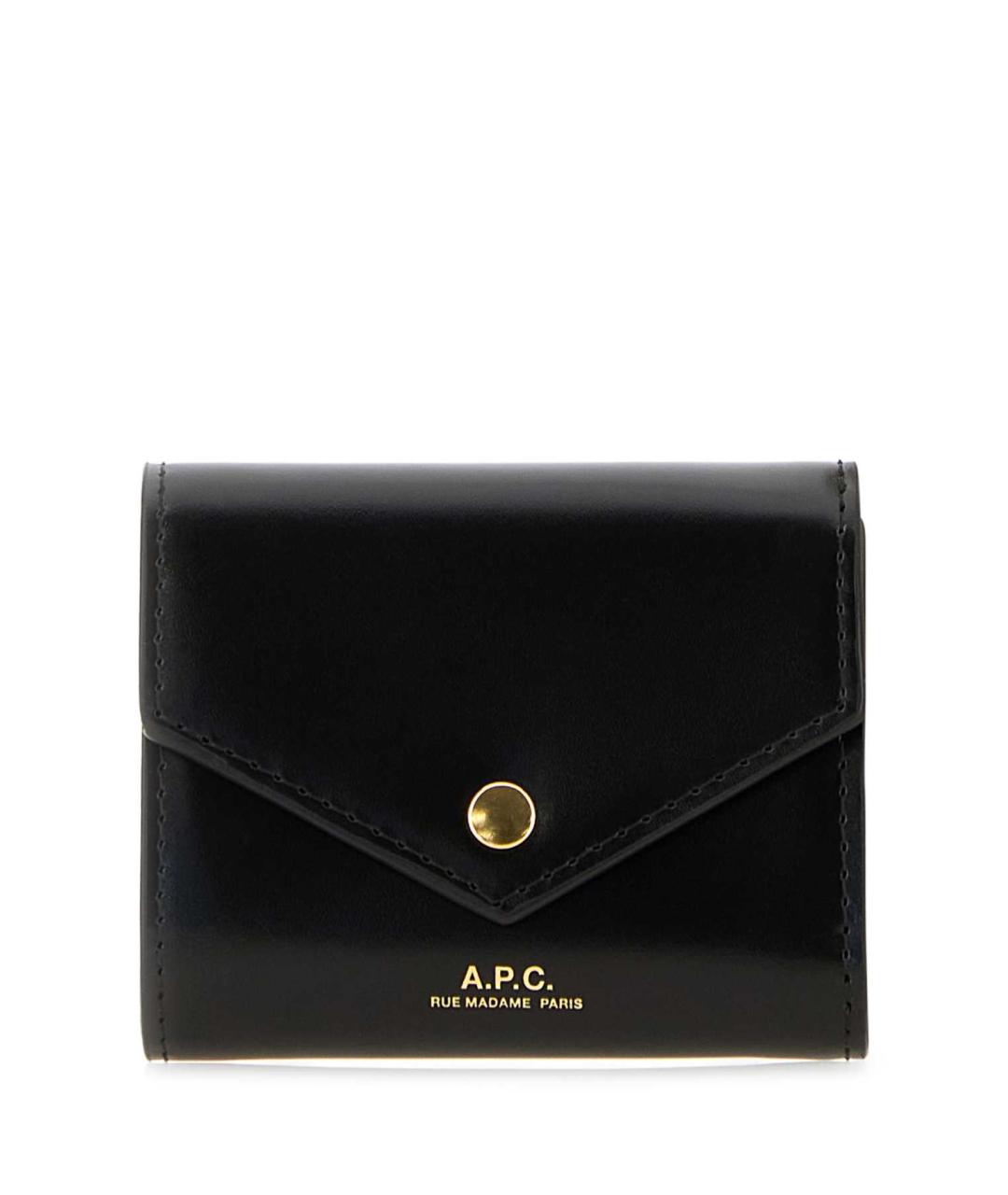 A.P.C. Черный кожаный кошелек, фото 3