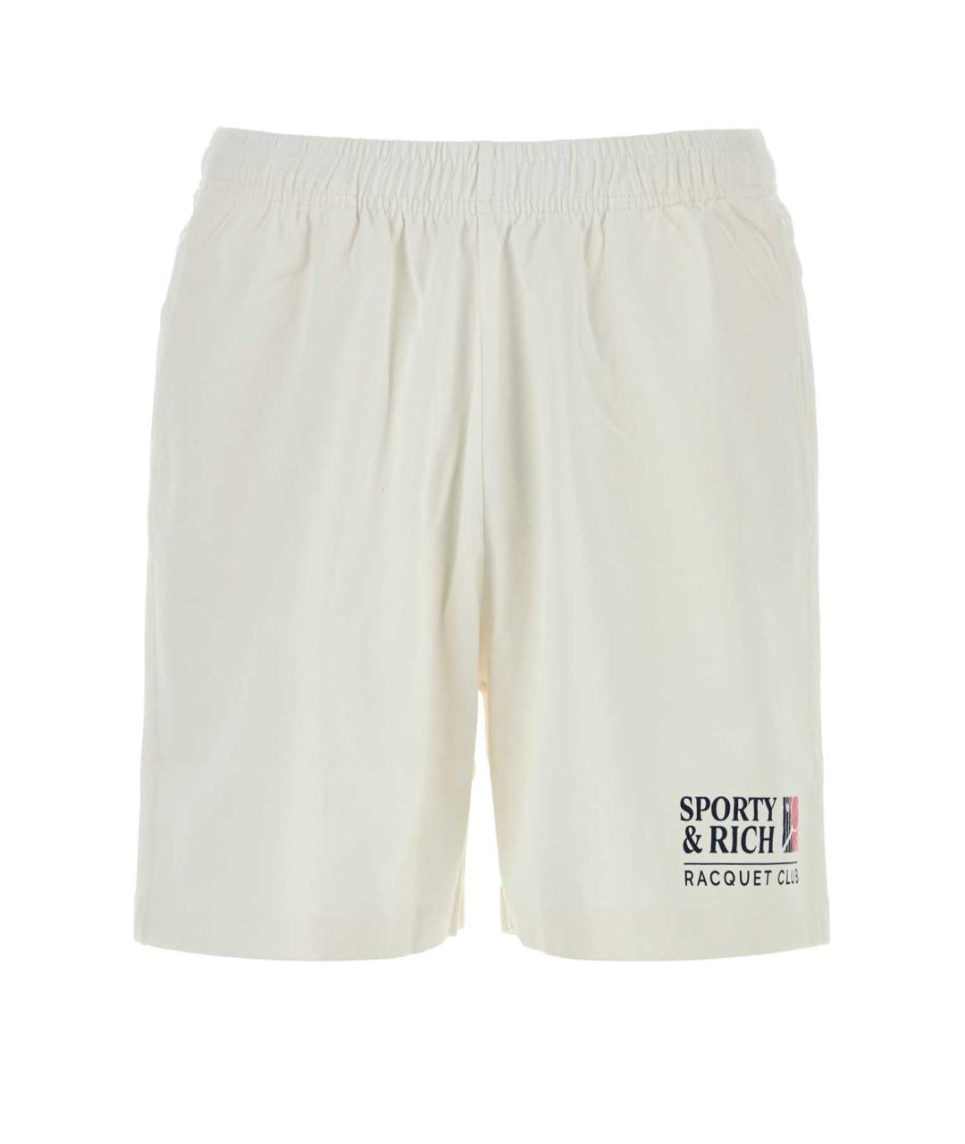 SPORTY AND RICH Белые хлопковые шорты, фото 1